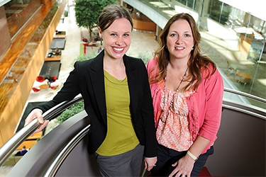 Photo of Parent Program staff Stephanie Benson-Gonzales and Patti Lux-Weber.