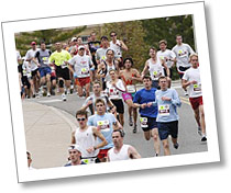 Runners participating in the annual Crazylegs run.