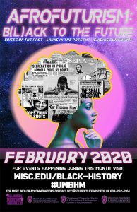 A poster promoting Black History Month at UW–Madison