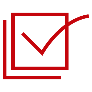 red checkbox icon